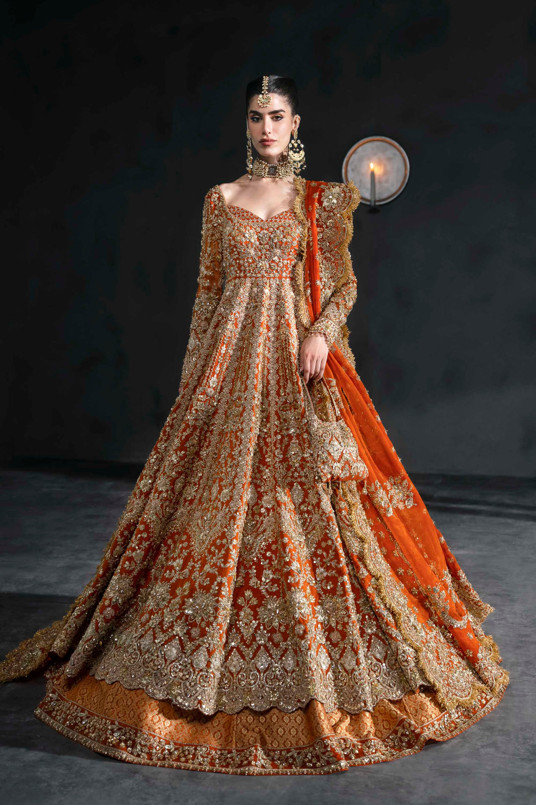 Elegant Pakistani Bridal Lehenga Pishwas - Gorgeous Style
