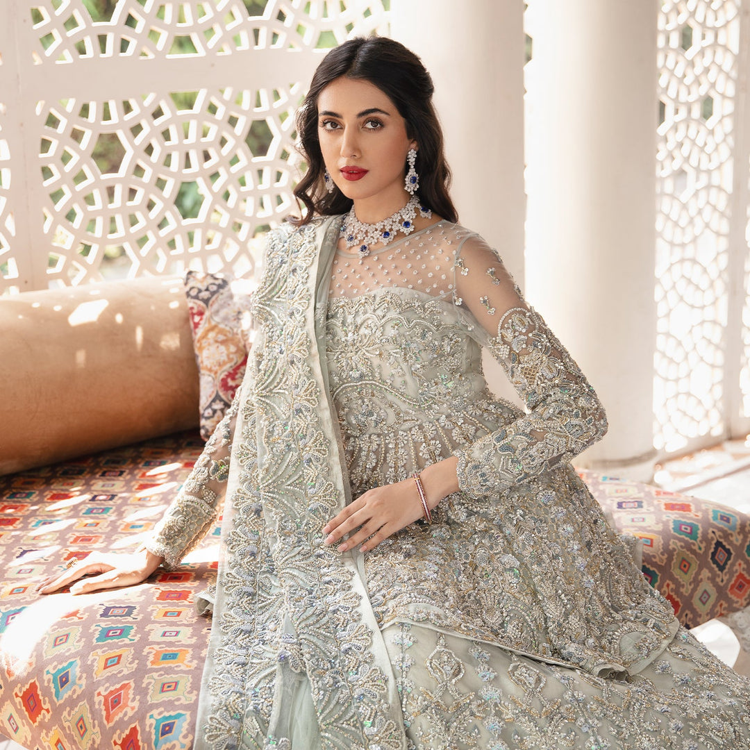 Stunning Pakistani Bridal Lehenga with Peplum Design