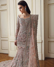 Pakistani Bridal Dress in Mermaid Lehenga Shirt Style Online