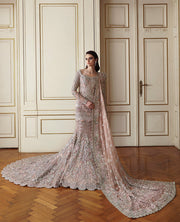 Pakistani Bridal Dress in Mermaid Lehenga Shirt Style