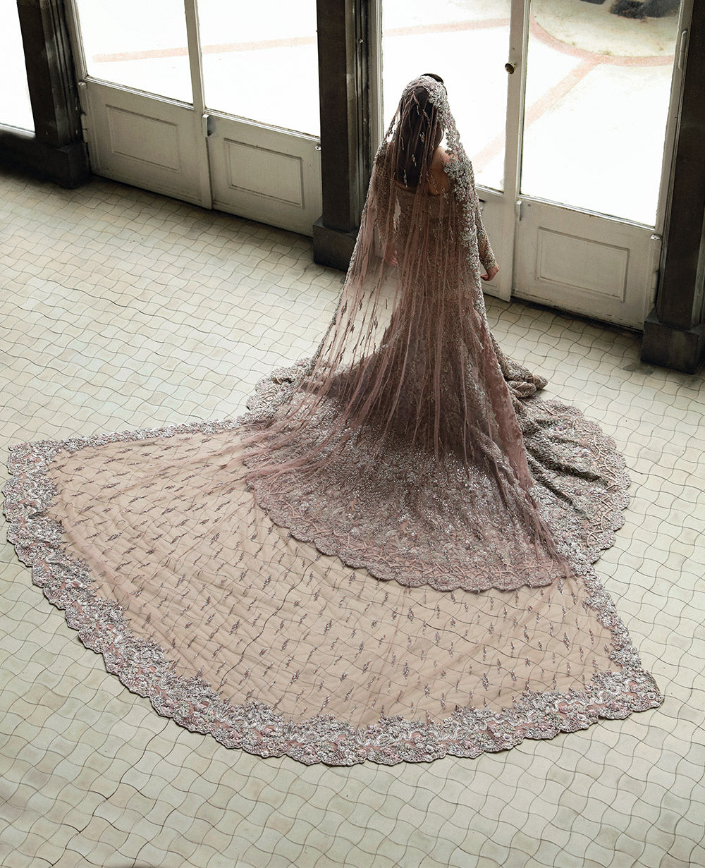 Pakistani Bridal Dress in Mermaid Lehenga and Shirt Style