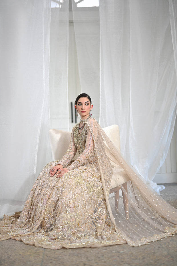 Pakistani Bridal Dress in Open Gown and Lehenga Style Online