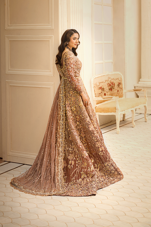 Pakistani Bridal Dress in Open Wedding Gown Style