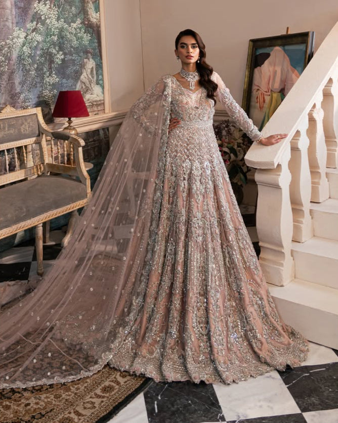 Elegant Pink Pishwas Lehenga - Premium Pakistani Bridal Dresses