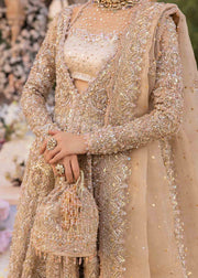 Pakistani Bridal Dress in Pishwas Frock Lehenga Style