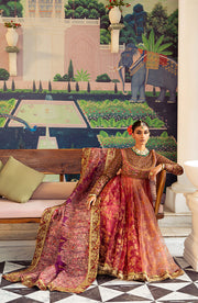 Pakistani Bridal Dress in Pishwas Frock and Sharara Style