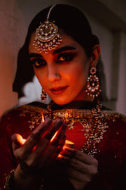 Pakistani Bridal Dress in Pishwas and Red Lehenga Style Online