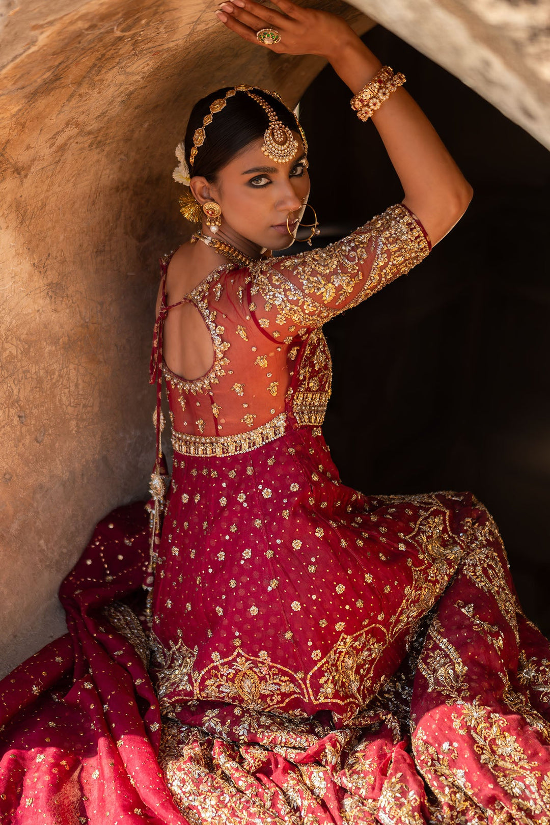 Pakistani Bridal Dress in Premium Gown Dupatta Style Online