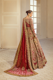 Pakistani Bridal Dress in Red Wedding Lehenga Choli Style