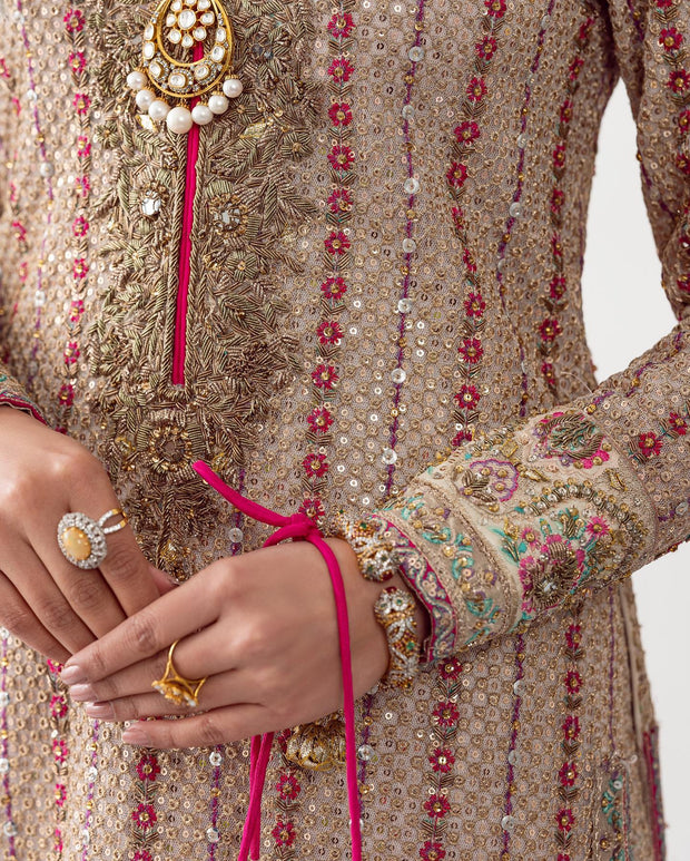 Pakistani Bridal Dress in Royal Gharara Kameez Style for Wedding