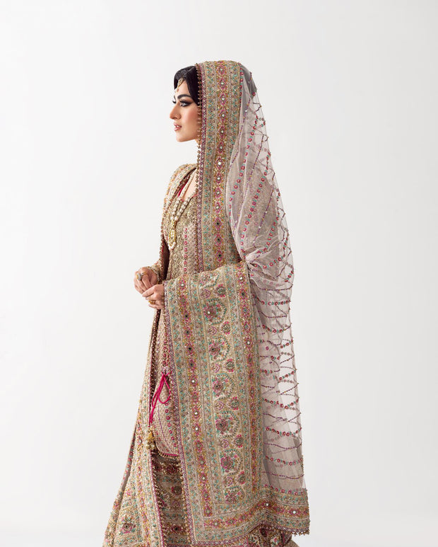 Pakistani Bridal Dress in Royal Gharara Kameez Dupatta Style