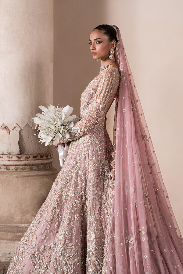Pakistani Bridal Dress in Royal Long Tail Gown Style SMALL Pakistani Bridal Dress in Royal Long Tail Gown Style SMALL