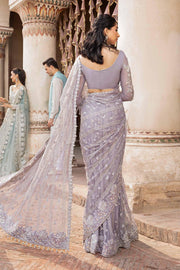 Pakistani Bridal Dress in Saree Style in Net