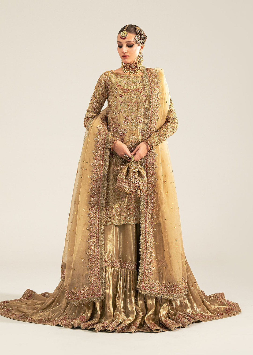 Gorgeous Pakistani Bridal Dress in Gharara Style