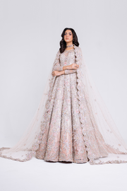 Pakistani Bridal Dress in Wedding Gown Dupatta Style
