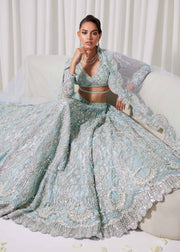 Pakistani Bridal Dress in Wedding Lehenga Choli Dupatta Style