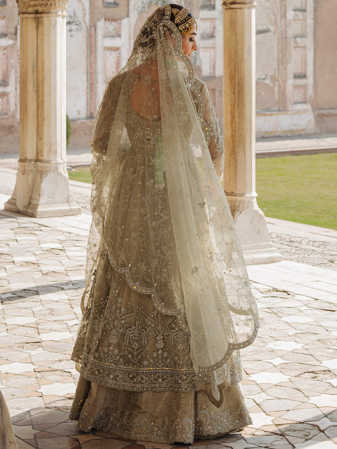 Pakistani Bridal Dress in Wedding Lehenga Frock Style