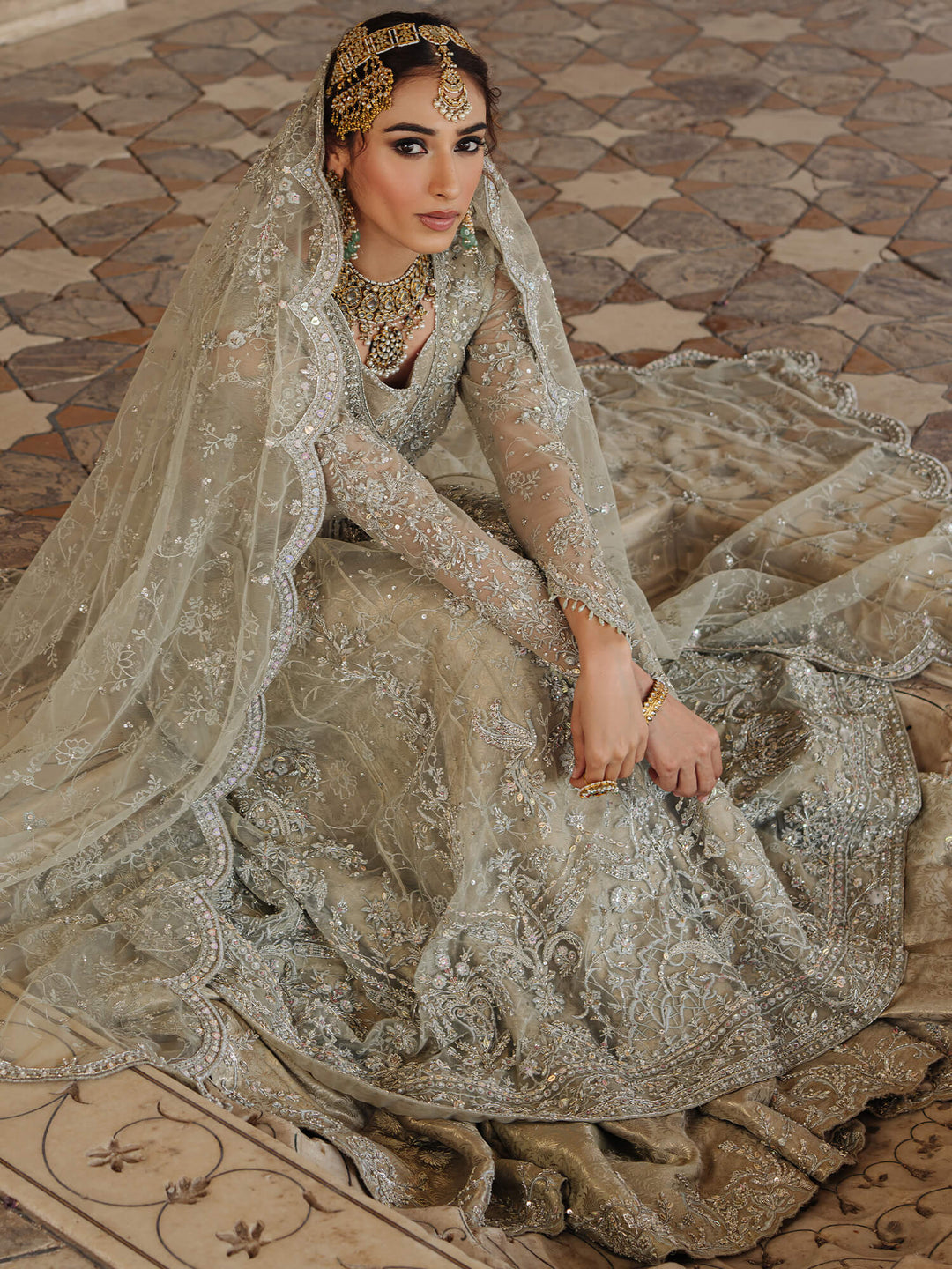 Pakistani Bridal Dress in Wedding Lehenga Frock Style Online
