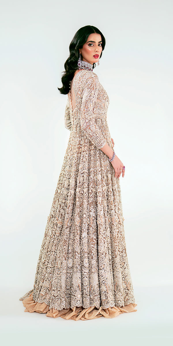 Pakistani Bridal Outfit in Wedding Lehenga Gown Style