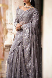 Pakistani Bridal Dress in Wedding Saree Style in Net Online
