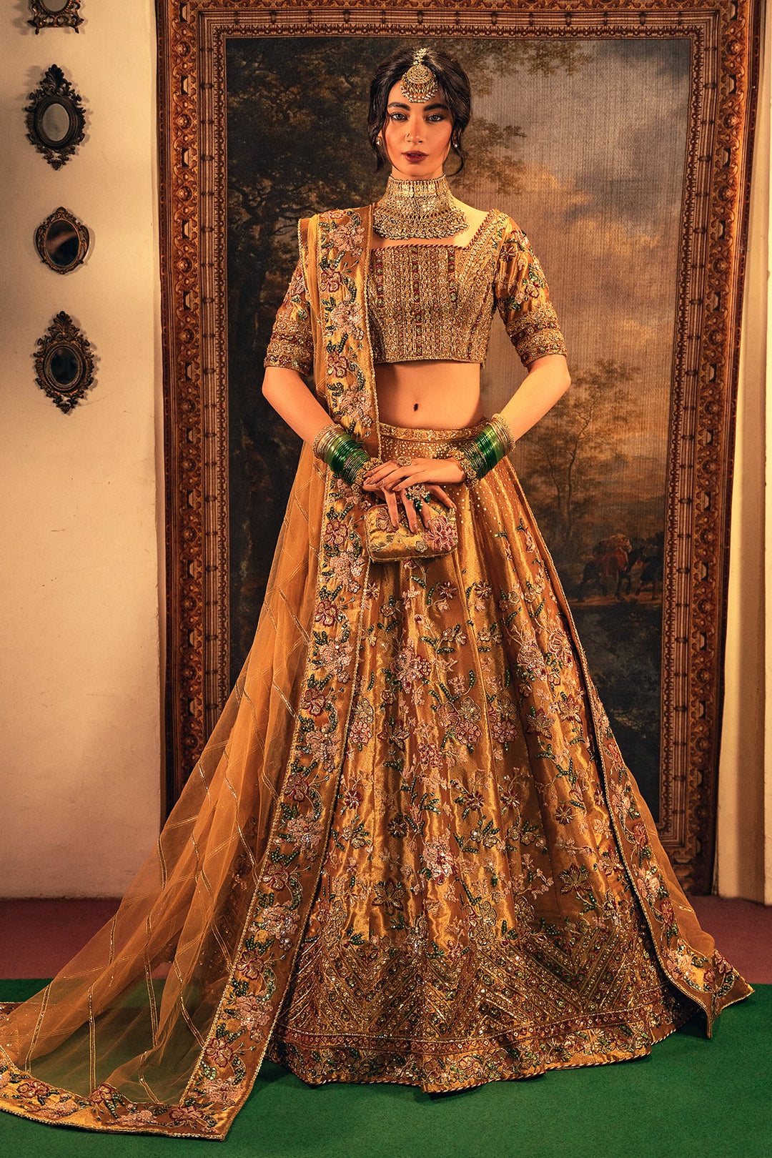Pakistani Bridal Lehenga Choli Dupatta Wedding Dress