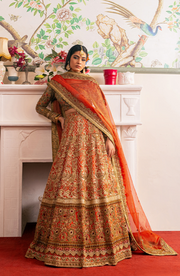 Pakistani Bridal Lehenga with Choli and Dupatta Dress Online