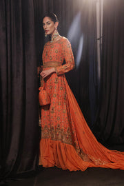 Pakistani Bridal Maxi Dress with Dupatta