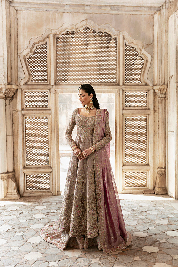 Pakistani Bridal Outfit in Frock Lehenga Style