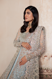 Royal Pakistani Bridal Outfit in Gown and Lehenga Style