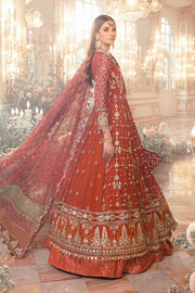 Pakistani Bridal Outfit in Organza Pishwas Frock Lehenga Style
