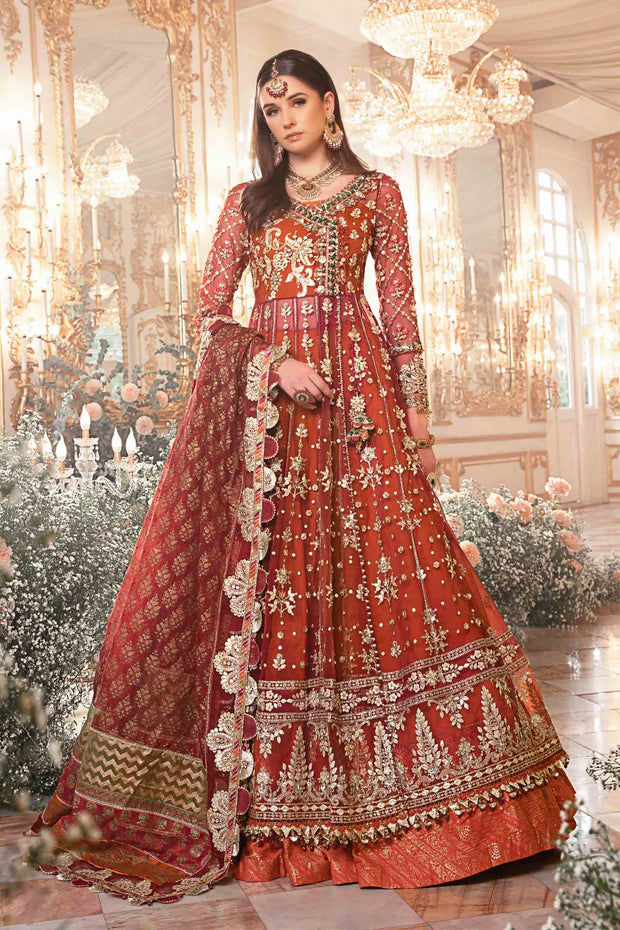 Pakistani Bridal Outfit in Pishwas Frock Lehenga Style Online