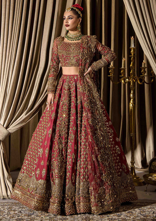 Pakistani Bridal Outfit in Wedding Lehenga Choli Style