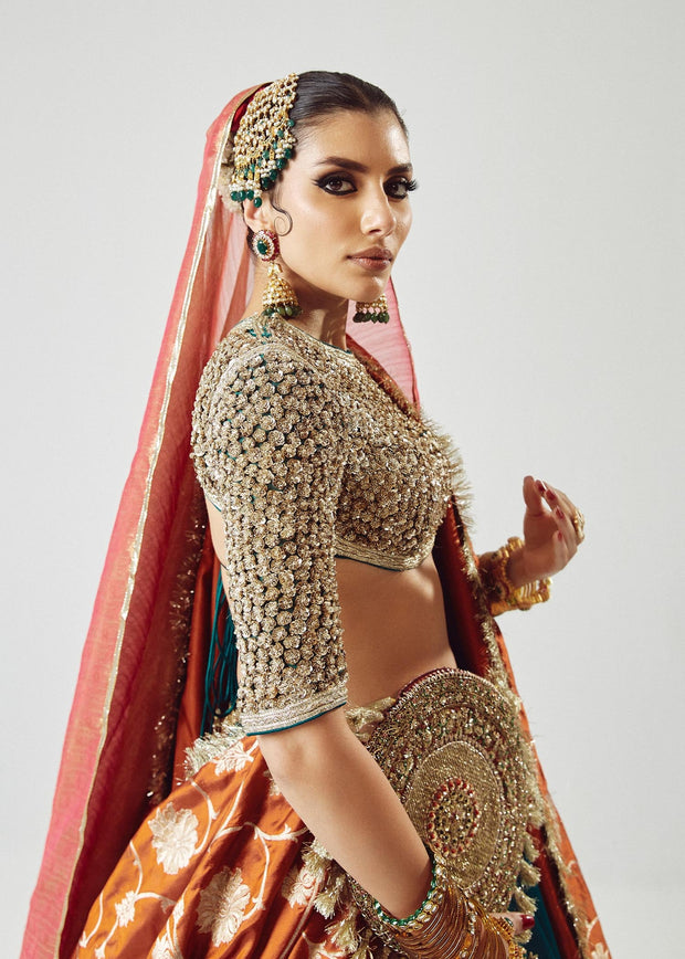 Pakistani Dress in Bridal Lehenga Choli Style
