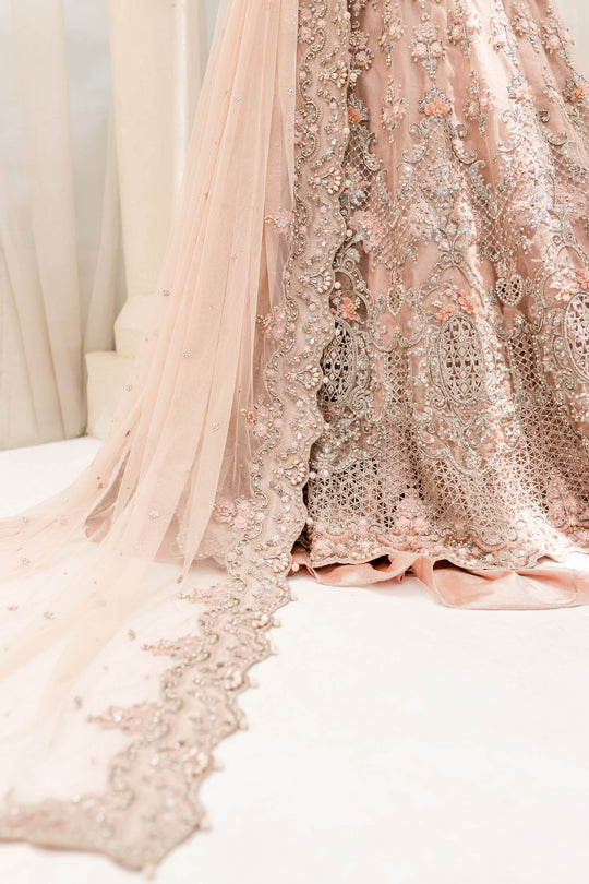 Pakistani Gown with Custom-made Bridal Lehenga for Bride