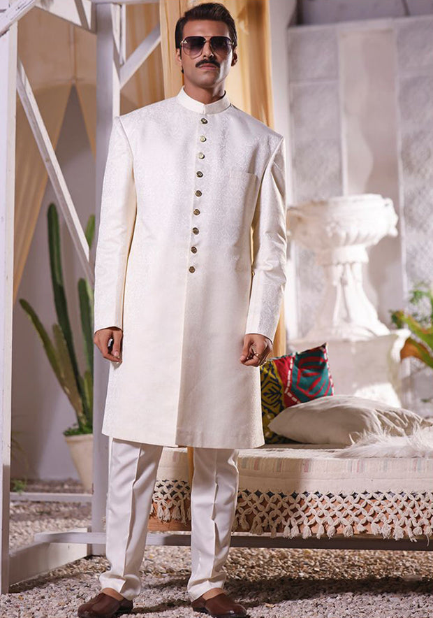Pakistani Groom Dress in Sherwani Style for Wedding
