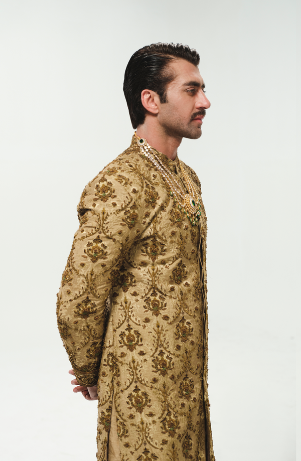 Pakistani Groom Dress in Traditional Sherwani Style Online