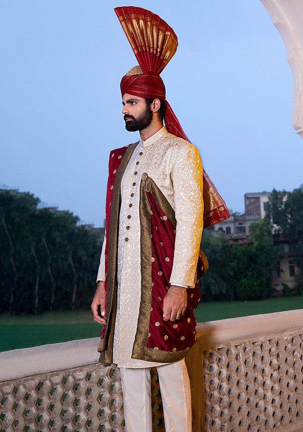 Pakistani Groom Dress in Traditional Sherwani Style