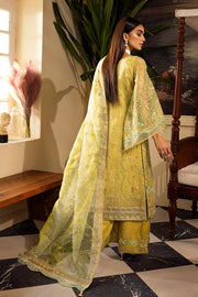 Yellow Pakistani Party Dress Embellished Kameez Trouser