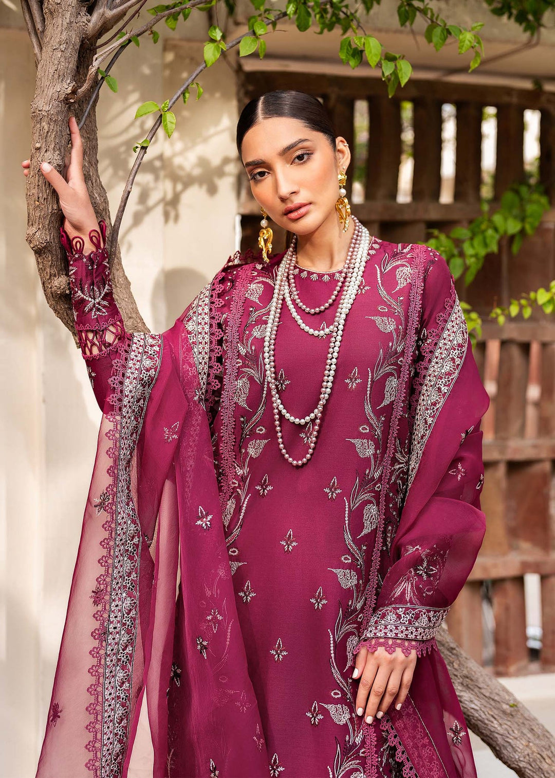 Pakistani Party Dress in Purple Salwar Kameez Style Online
