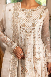 Pakistani Party Wear in White Frock Trouser Style