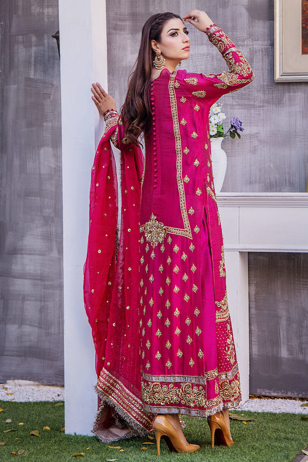 Pakistani Pink Dress in Wedding Kameez Trouser Style Online