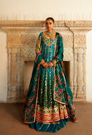 Pakistani Pishwas Frock with Wedding Lehenga Dress