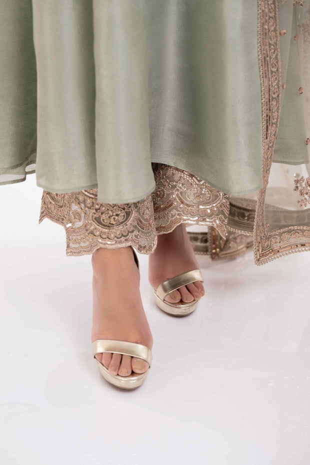 Pakistani Wedding Dress in Airline Kameez Trouser Dupatta Style