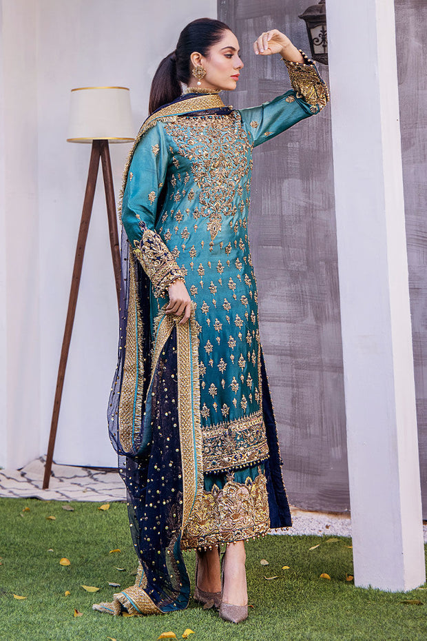Pakistani Wedding Dress in Blue