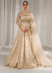 Pakistani Wedding Dress in Bridal Pishwas Frock Style