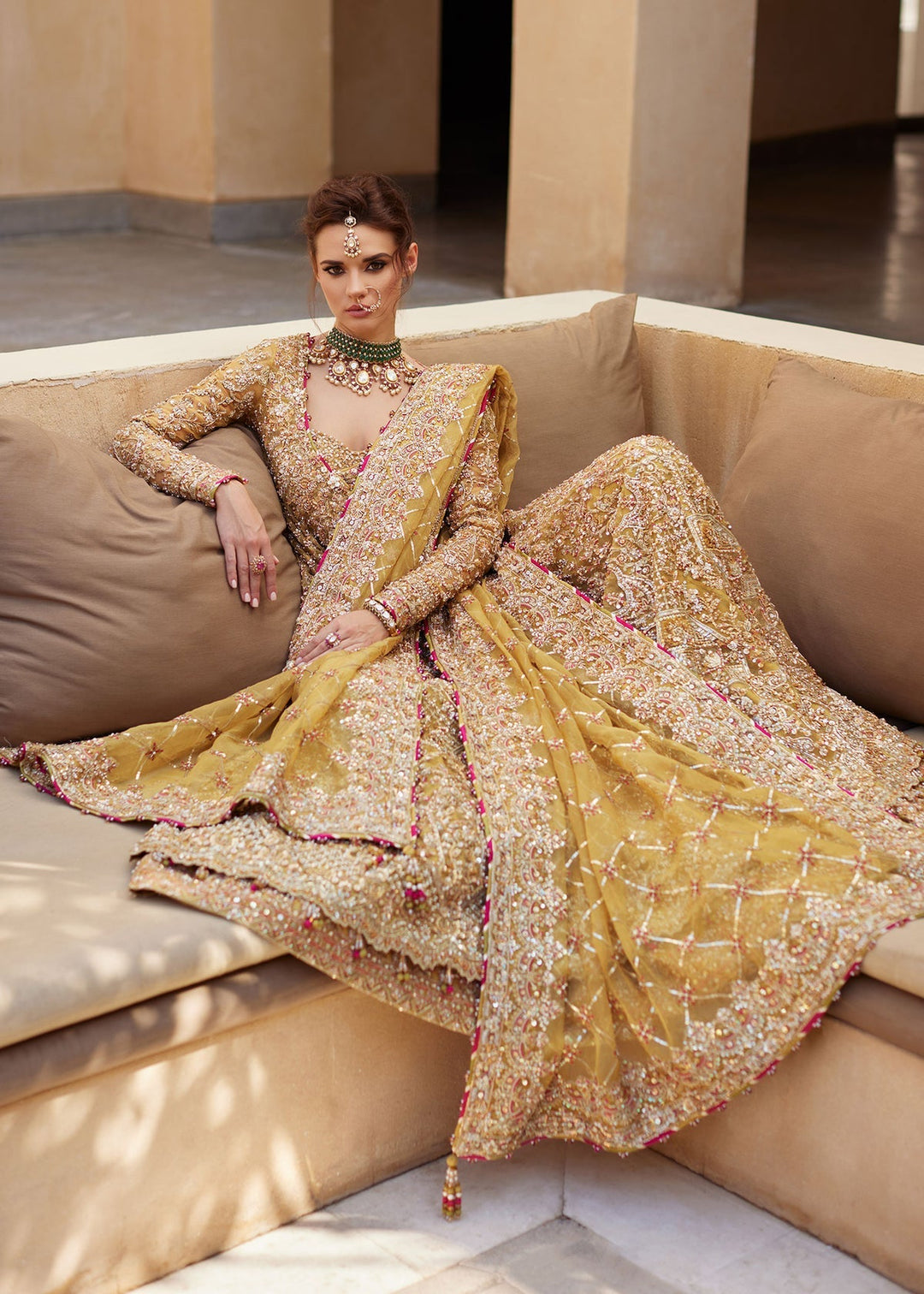 Elegant Pakistani Bridal Lehenga Gown for Stunning Brides