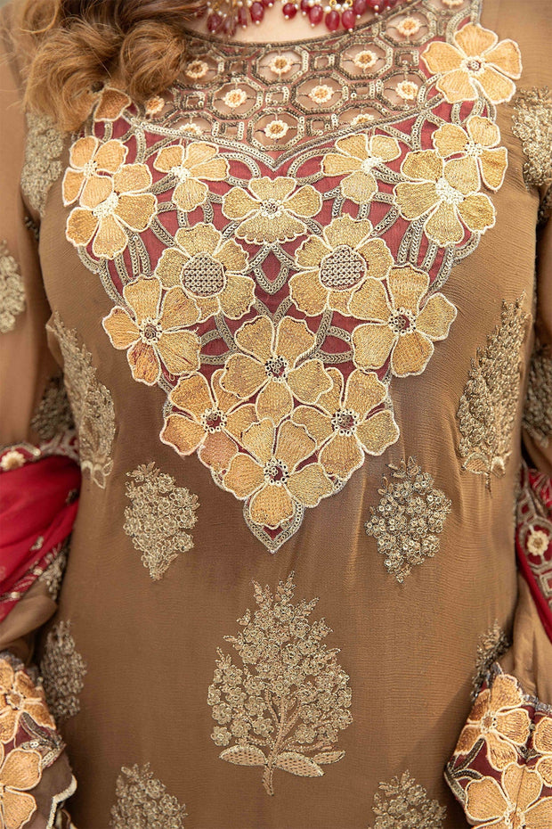 Pakistani Wedding Dress in Chiffon Kameez Trouser Style Online
