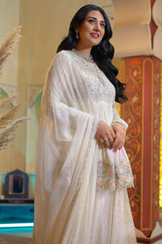 Pakistani Wedding Dress in Frock Sharara Style