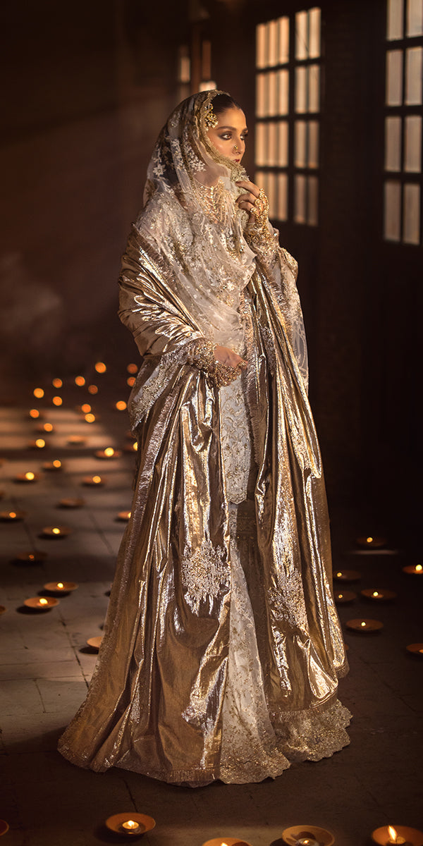 Pakistani Wedding Dress in Kameez Dupatta Gharara Style