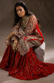 Pakistani Wedding Dress in Kameez Sharara Style